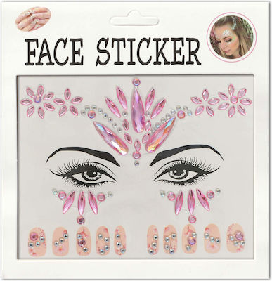 Carnival Body Stickers Face & Nails 10pcs