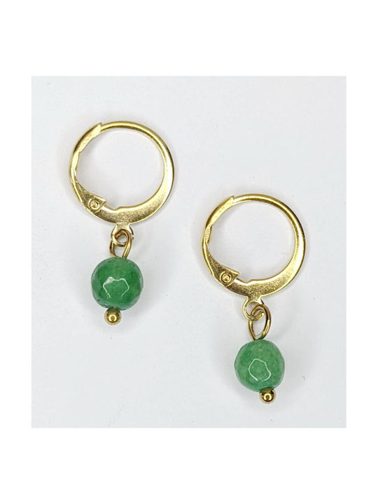 Kostibas Fashion Earrings Hoops made of Steel Gold Plated