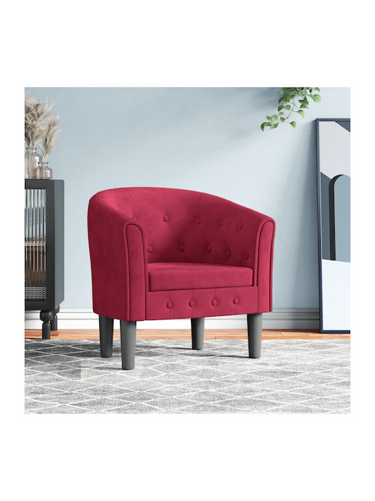 Sessel Samt Bordeaux 70x56x68cm