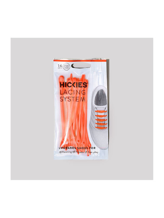 Hickies 2.0 Κορδόνια Παπουτσιών Πορτοκαλί 2τμχ