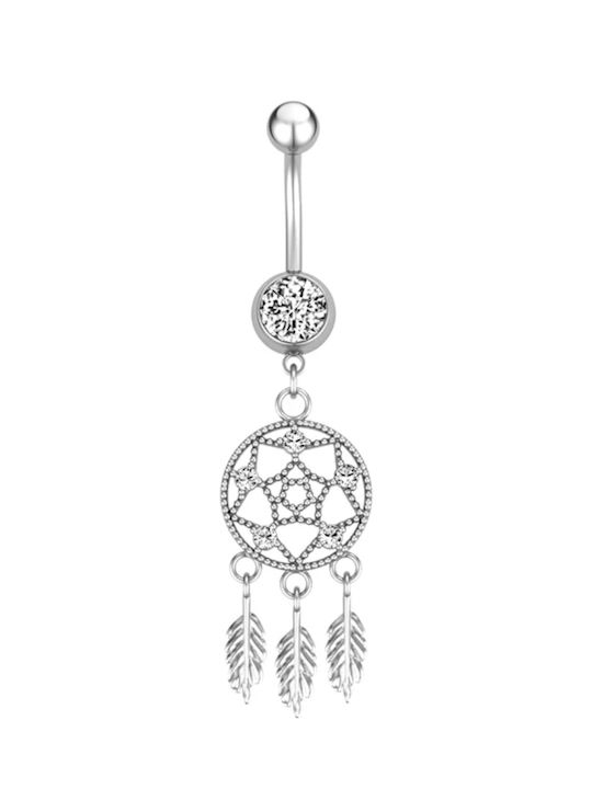 Amalfi Accessories Bauchnabel Piercing aus Silberstahl