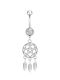 Amalfi Accessories Bauchnabel Piercing aus Silberstahl