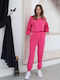 Femei Fuchsia Set cu Pantaloni