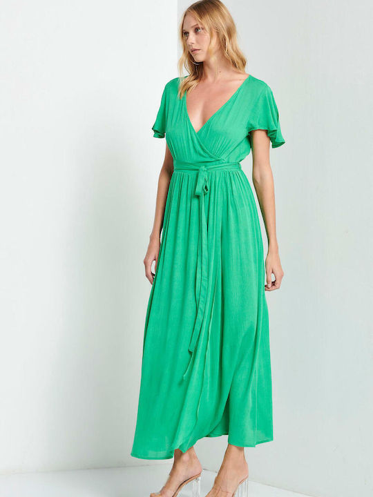 Bill Cost Maxi Dress Wrap Green