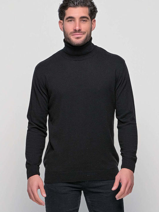 NYT Men's Long Sleeve Sweater Turtleneck Black