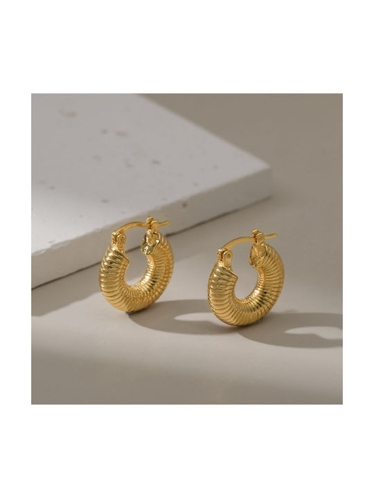 Sixpann Earrings Hoops Gold Plated