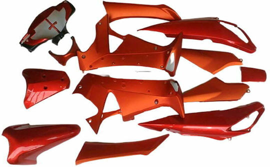 Motorcycle Plastic Set for Honda ANF 125 Innova Injection Orange 1pcs