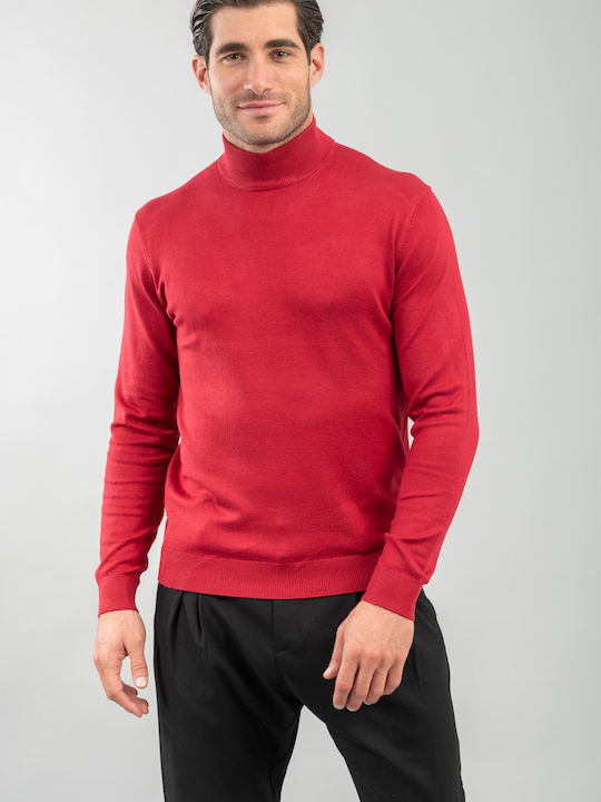 Vittorio Artist Herren Langarm-Pullover Rot