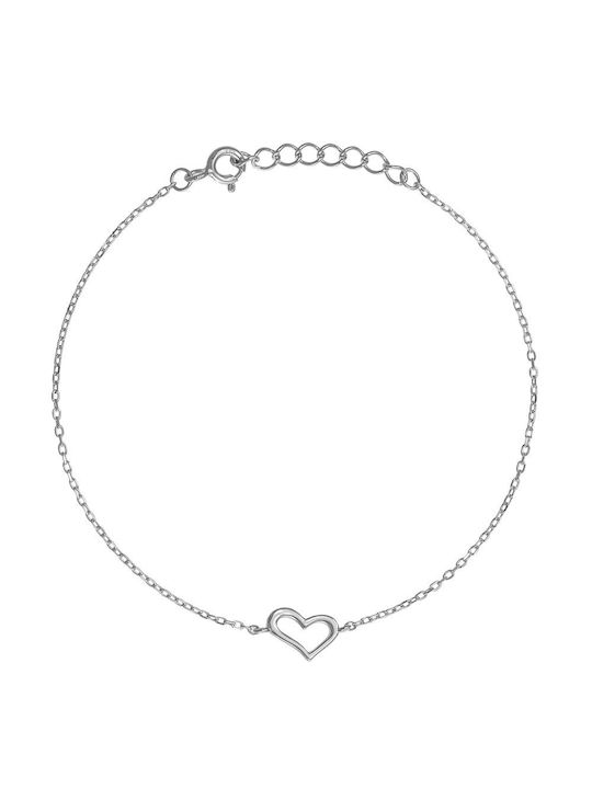 Ioannis Κόσμημα Bracelet with design Heart made of Silver