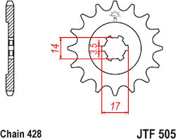 Kawasaki Γρανάζι Μπροστά για Modenas Kriss για Suzuki Address