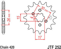 Gazzenor Vorderes Ritzel für Honda C50