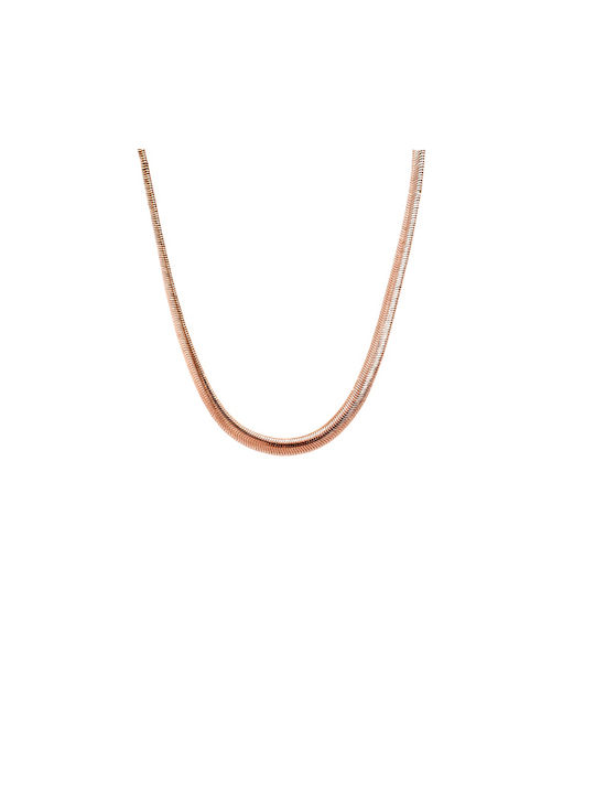 Necklace from Pink Gold Plated Steel