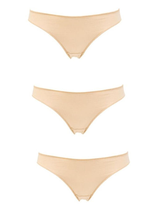 Βαμβακερά Women's Slip 3Pack Beige