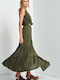 Bill Cost Maxi Skirt in Green color