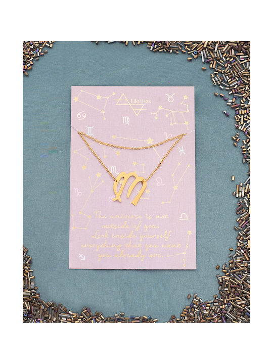 LifeLikes Necklace Zodiac Sign Gold Plated