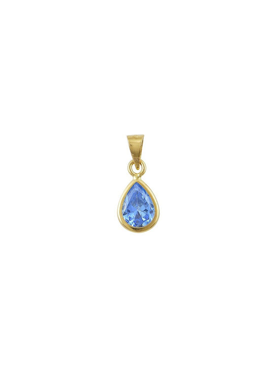 Necklace from Gold 14K with Zircon