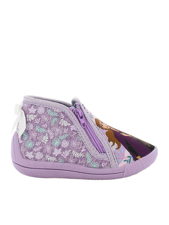 Kids Slippers Boots Lilac Frozen