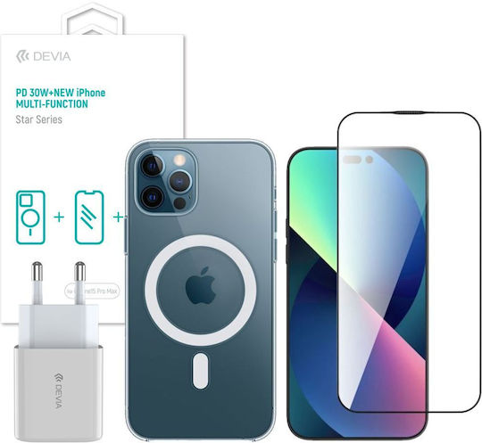 Devia Umschlag Rückseite Silikon Transparent (iPhone 15 Pro Max)