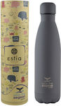 Estia Travel Flask Save the Aegean Bottle Thermos Stainless Steel BPA Free Fjord Grey 750ml