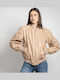 Κοντό Γυναικείο Bomber Jacket Μπεζ