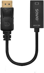Savio HDMI 1.4 HDMI male - HDMI male 0.2m Μαύρο