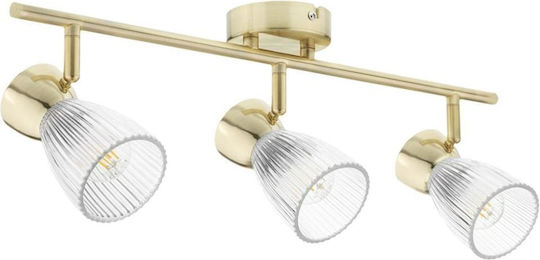 Eko Light Dreifach Spot mit Fassung E14 in Gold Farbe