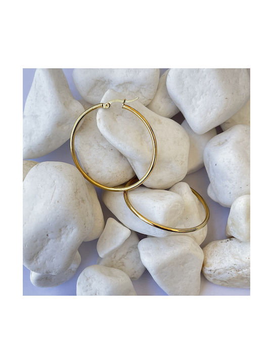 Earrings Hoops made of Steel Gold Plated