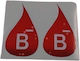 Dekorative Aufkleber Rot