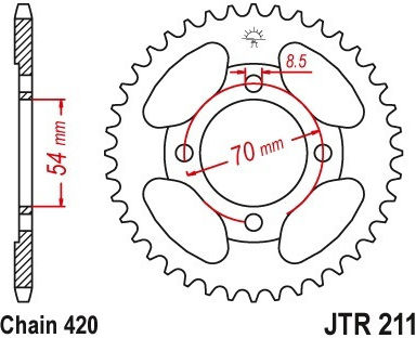 Γρανάζι Πίσω για Honda C50