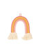 Sass & Belle Kids Decorative Hanging Rainbow Pink made of Fabric Macrame 21x27cm