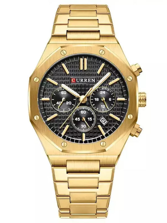 Curren Ανδρικό Ρολόι 43mm Χρονογράφος Μπαταρίας...