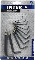 Inter Set 10 Allen Wrenches Inter Set 10 Allen Wrenches