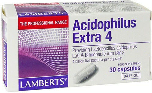 Lamberts Acidophilus Extra 4 Συμπλήρωμα με Προβιοτικά 30 κάψουλες