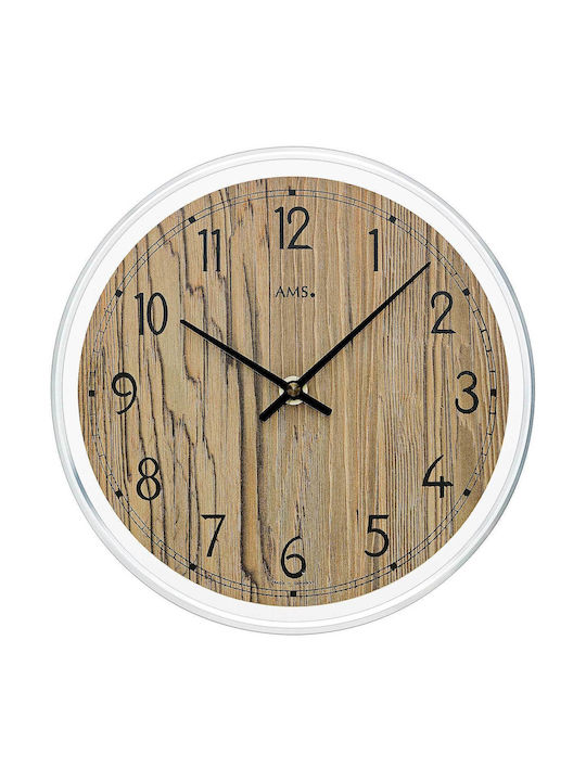 AMS Wall Clock Brown