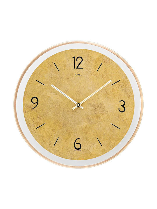 AMS Wall Clock Gold