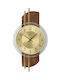 AMS Wanduhr Gold