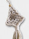 Artifact Handmade Hanging Lucky Charm Little Tree Silver made of Fabric 10x30cm 1pcs