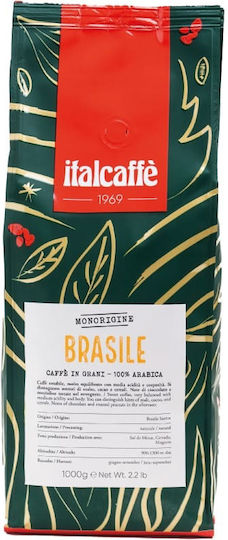 Italcafe Кафе Еспресо Едносортово Арабика Бразилско Single Origin на Зърна Medium 1kg 002640001029