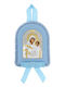 Prince Silvero Saint Icon Kids Talisman with the Virgin Mary made of Silver MA-D1109O-C