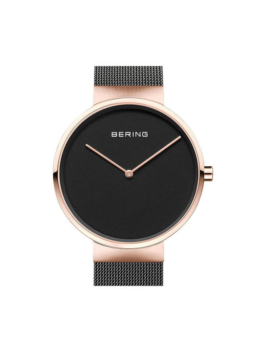 Bering Time Uhr Batterie mit Gold Metallarmband