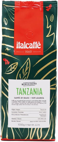 Italcafe Espresso Coffee Single Origin Arabica Tanzania Single Origin Whole Beans 1kg