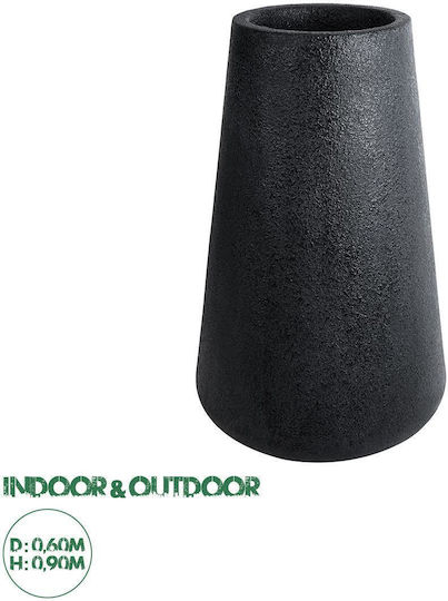 GloboStar Artificial Garden Soho Κασπώ Πολυεστερικό Μαύρο 60x60x90εκ.