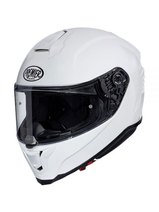 Premier Hyper U8 DCA бял гланц Мотоциклетна каска Full Face ECE 22.06 1400гр