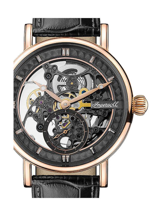 Ingersoll Uhr Automatisch mit Gold Lederarmband