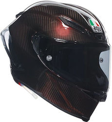 AGV Pista GP RR Mono Red Carbon Cască de motocicletă Față întreagă ECE 22.06 1450gr cu Pinlock