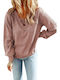 Amely Women's Long Sleeve Pullover with V Neck pink (pink)