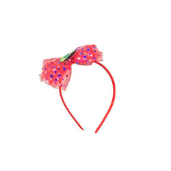Red Headband with Bow Pattern
