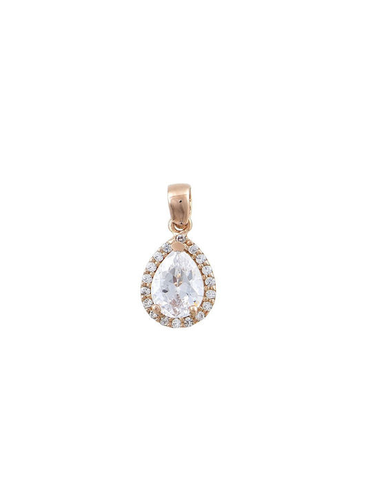 Charm aus Roségold 14K mit Zirkon