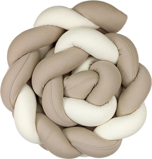Baby Star Crib Bumpers Braided Inside Brown-Ecru 19x200cm