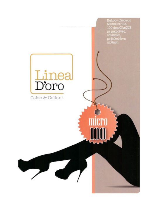 Linea D'oro Οpaque Γυναικείο Καλσόν 100 Den Graphit